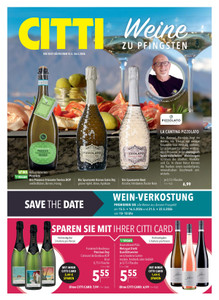 CITTI Markt Prospekt - Weine zu Pfingsten