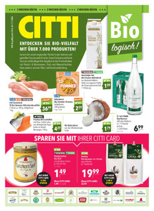 CITTI Markt Prospekt - Bio logisch! - Seite 1