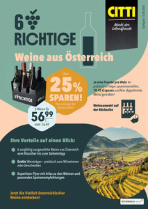 CITTI Markt Prospekt - Weine aus Österreich