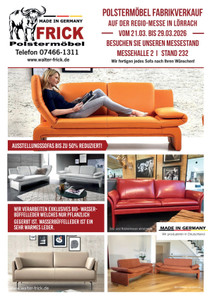 Frick Polstermöbel Prospekt - Fabrikverkauf