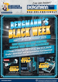 Bergmann Bau-Erlebniswelt Prospekt - Bergmann´s Black Week