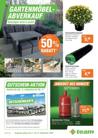 team Baumarkt Prospekt - GARTENMÖBEL-ABVERKAUF!