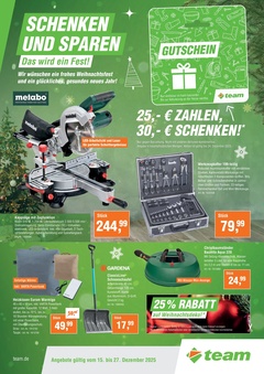 team Baumarkt Prospekt - Schenken und Sparen - Das wird ein Fest! - Seite 1
