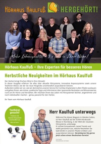 Hörhaus Kaulfuß Prospekt - Herbstliche Neuigkeiten im Hörhaus Kaulfuß