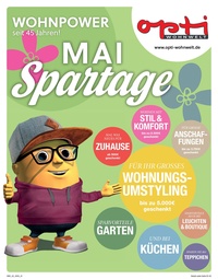 Opti Wohnwelt Prospekt - Mai Spartage