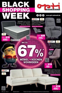 Opti Wohnwelt Prospekt - Black Shopping Week