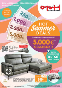 Opti Wohnwelt Prospekt - Hot Sommer Sale