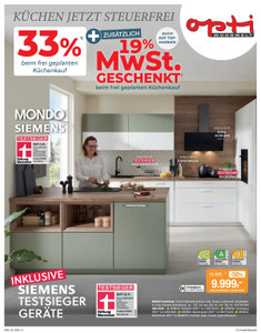 Opti Wohnwelt Prospekt - Küchen Jetzt Steuerfrei