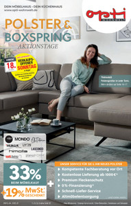 Opti Wohnwelt Prospekt - Polster & Boxspring
