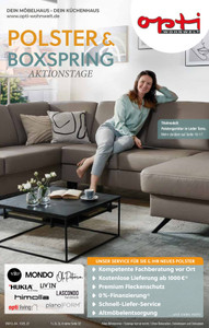 Opti Wohnwelt Prospekt - Polster und Boxspring Aktionstage