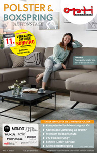Opti Wohnwelt Prospekt - Polster und Boxspring Aktionstage
