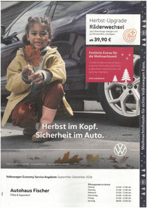 Autohaus Fischer Prospekt - Herbst im Kopf. Sicherheit im Auto.
