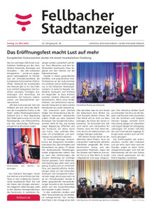 Stuttgarter Zeitung Prospekt - Fellbacher Wochenblatt KW 20