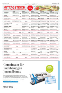 Stuttgarter Zeitung Prospekt - Mittagstisch Esslingen KW31