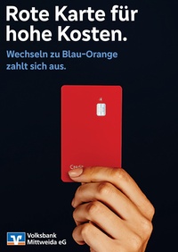 Volksbank Mittweida Prospekt - Rote Karte für hohe Kosten.