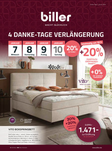 biller Prospekt - 4 DANKE-TAGE VERLÄNGERUNG