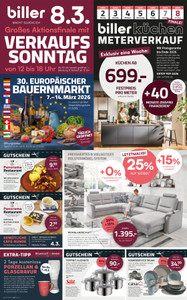 biller Prospekt - Großes Aktionsfinale mit Verkaufssonntag