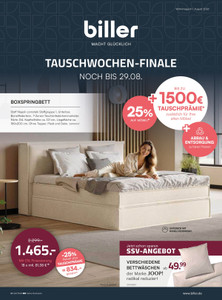 biller Prospekt - Tauschwochen-Finale bis 29.08.