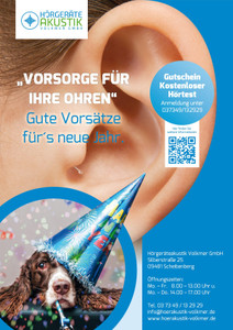 Hörgeräte-Akustik Nadine Volkmer Prospekt - Vorsorge für Ihre Ohren