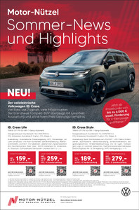 Motor Nützel Prospekt - VW Beilage Motor Nützel