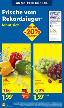 Lidl Prospekt - Wir feiern, Du sparst, lohnt sich.