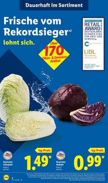 Lidl Prospekt - Kleiner Preis, mehr drin, lohnt sich.