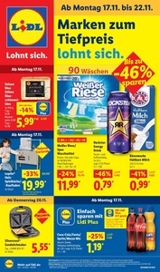 Lidl Prospekt - Marken zum Tiefpreis lohnt sich.
