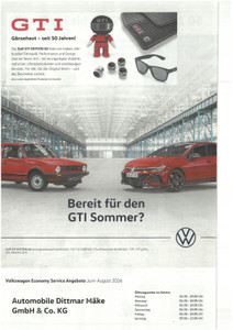Autohaus Mäke Prospekt - VW Service-Angebote Juni bis August 2026