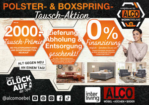 Alco Möbel & Küchen Prospekt - Polster- & Boxspring-Tausch-Aktion