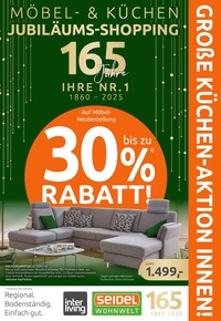 Seidel Wohnwelt Prospekt - Jubiläums-Shopping 165 Jahre Ihre Nr. 1