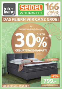 Seidel Wohnwelt Prospekt - 166 Jahre - Das feiern wir ganz groß!