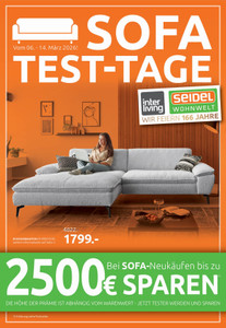 Seidel Wohnwelt Prospekt - SOFA Test-Tage
