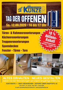 Tischlerei Kunze Prospekt - Tag der offenen Tür