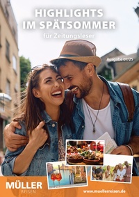 Müller Reisen Prospekt - Highlights im Spätsommer