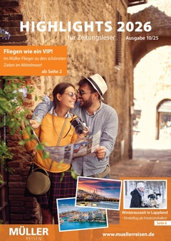 Müller Reisen Prospekt - Highlights 2026 - Seite 1