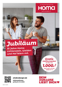HOMA Wohnwelt Prospekt - Jubiläum - 35 Jahre