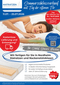 Sich Wohlfühlen - Matratzen Fachmarkt Prospekt - Sommerprospekt