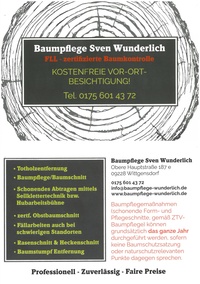 Baumpflege Sven Wunderlich Prospekt - Baumpflege Wunderlich