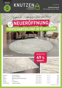 Knutzen Teppich-Hof Prospekt - Neueröffnung Teppichabteilung in Elmshorn