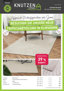 Knutzen Teppich-Hof Prospekt - Teppich-Schnäppchen im Juni