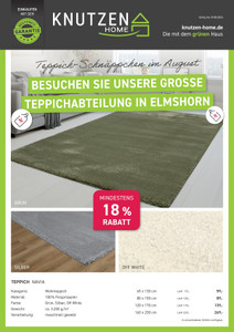 Knutzen Teppich-Hof Prospekt - Teppich-Schnäppchen im August