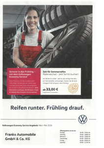 Franke Automobile Prospekt - Reifen runter. Frühling drauf.