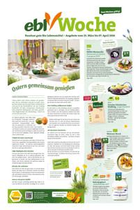 ebl-Naturkost Prospekt - Ostern gemeinsam genießen