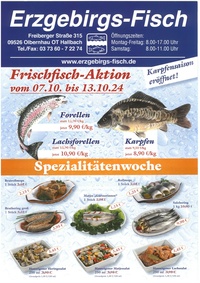 Erzgebirgs-Fisch Prospekt - Frischfisch-Aktion