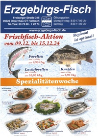 Erzgebirgs-Fisch Prospekt - Frischfisch-Aktion