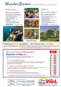 Reisebüro Viol Prospekt - Reisekalender 2026