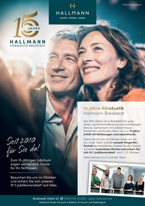 Optik Hallmann Prospekt - 15 Jahre Hörakustik Hallman Bredstedt