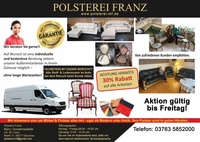 Polsterei Franz Prospekt - Polsterreparatur Marko Franz