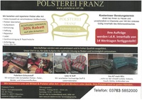 Polsterei Franz Prospekt - Polsterreparatur Marko Franz