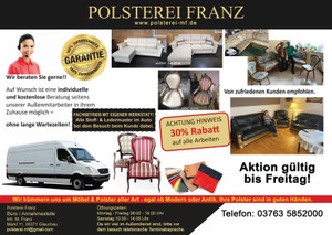 Polsterei Franz Prospekt - Polsterreparatur Franz